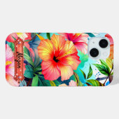 Tropische Bloemen Levendige Groen iPhone / iPad ho Case-Mate iPhone Case (Achterkant (horizontaal))