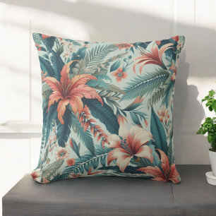 Tropische Bloemen Levendige Orchidee & Botanische Kussen
