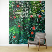 Tropische Bloemen Lichten Bruidsfeest Backdrop Wandkleed (In situ)
