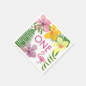 Tropische Bloemen Luau 1e Verjaardag Servet (Hoek)