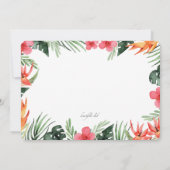 Tropische bloemen Luau uitnodiging (Achterkant)