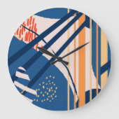 Tropische bloemen: moderne header grote klok (Voorkant)