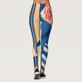 Tropische bloemen: moderne header leggings (Achterkant)