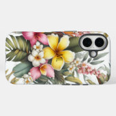 Tropische Bloemen Monogram Eiland Ontwerp Case-Mate iPhone Case (Achterkant (horizontaal))