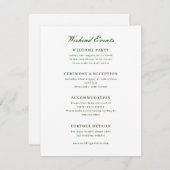 Tropische Bloemen Monogram Huwelijk Informatiekaartje (Voorkant / Achterkant)