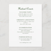 Tropische Bloemen Monogram Huwelijk Informatiekaartje (Voorkant)