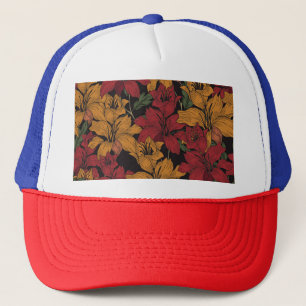 Tropische bloemen, mooi naadloos patroon. trucker pet