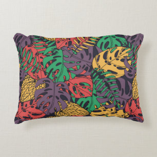 tropische bloemen naadloos patroon accent kussen