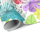 Tropische bloemen naadloos patroon cadeaupapier (Rol Hoek)