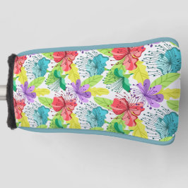 Tropische bloemen naadloos patroon golfheadcover