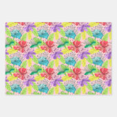 Tropische bloemen naadloos patroon inpakpapier vel (Voorkant 3)