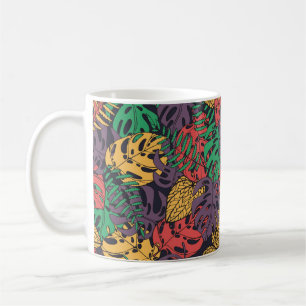  tropische bloemen naadloos patroon koffiemok
