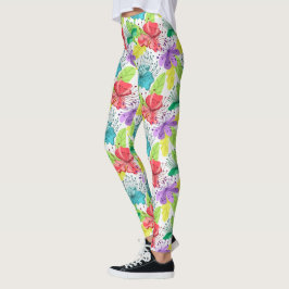 Tropische bloemen naadloos patroon leggings