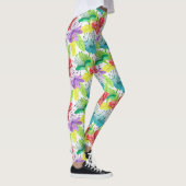 Tropische bloemen naadloos patroon leggings (Rechts)