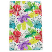 Tropische bloemen naadloos patroon medium cadeauzakje (Voorkant)