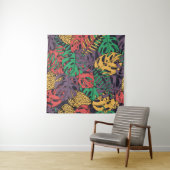  tropische bloemen naadloos patroon wandkleed (In situ)