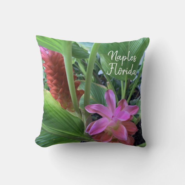 Tropische bloemen Naples Florida Kussen (Voorkant)
