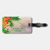 Tropische bloemen Nieuwe Bagagelabel van de heer H (Achterkant horizontaal)