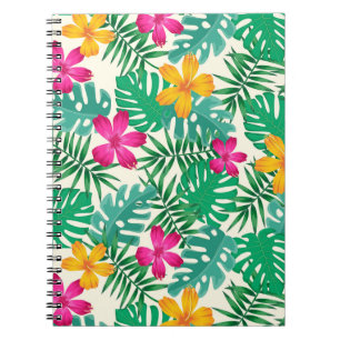 Tropische bloemen notitieboek