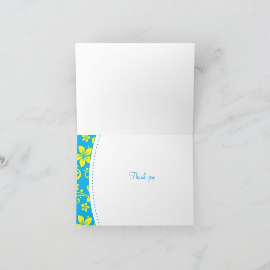 Tropische bloemen notitiekaart (Binnen)