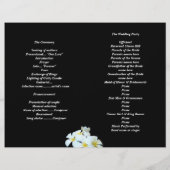 Tropische bloemen op de Sjabloon van het zwarte-we (Achterkant)