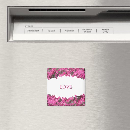 Tropische Bloemen op Wit Magneet (Insitu (Vaatwasser))