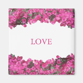 Tropische Bloemen op Wit Magneet