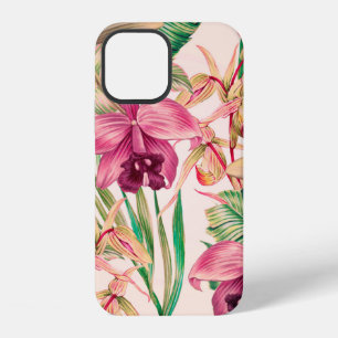 Tropische bloemen, orchidee bloem, jungle bladeren iPhone 12 hoesje