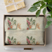 Tropische Bloemen Ouderwets Tissuepapier (Geschenk)