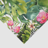 Tropische Bloemen Palm Bladeren Botanische Chic Su Tissuepapier (Detail)