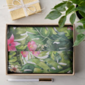 Tropische Bloemen Palm Bladeren Botanische Chic Su Tissuepapier (Geschenk)