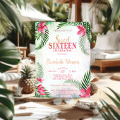 Tropische bloemen Palm Leaves Summer Sweet 16 Part Kaart