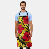 Tropische bloemen palmbladeren, patroon. schort (Gedragen)