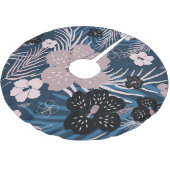 Tropische bloemen palmbladeren textuur kerstboom rok (Gekanteld)