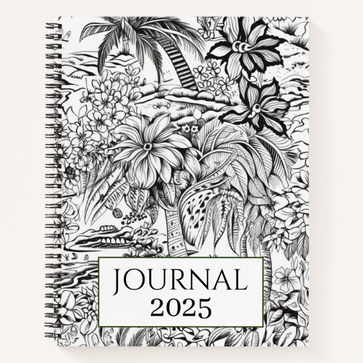 Tropische bloemen Palmbomen 2025 Journal Notitieboek (Voorkant)