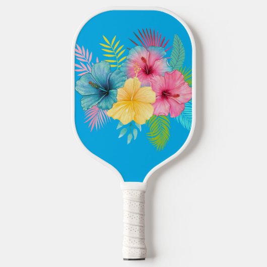 Tropische bloemen pickleball paddle (Voorkant)