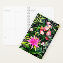 Tropische bloemen planner