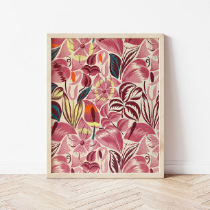 Tropische bloemen poster