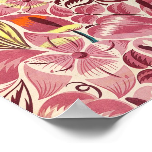 Tropische bloemen | poster (Hoek)