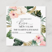 Tropische bloemen raden hoeveel kussen Kaarten (Voorkant)