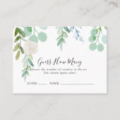 Tropische bloemen raden hoeveel spel Kaart Visitekaartje (Voorkant)