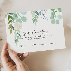 Tropische bloemen raden hoeveel spel Kaart Visitekaartje