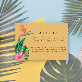 Tropische bloemen - Recept voor de bruid om te zij Informatiekaartje