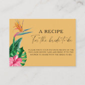 Tropische bloemen - Recept voor de bruid om te zij Informatiekaartje (Voorkant)