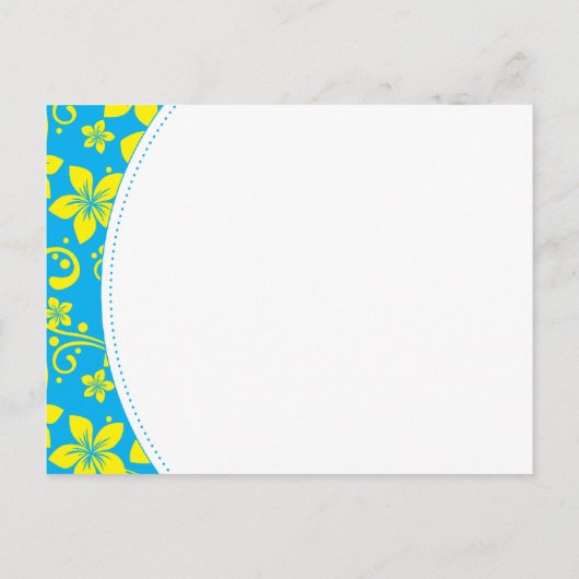 Tropische bloemen redden de datum Briefkaart (Achterkant)