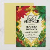 Tropische Bloemen Reggae Bridal Douche Uitnodiging (Voorkant / Achterkant)