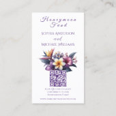 Tropische Bloemen - Registry-Honeymoon Visitekaartje (Achterkant)