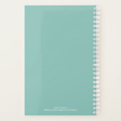 Tropische Bloemen Roze Blauwgroen Gepersonaliseerd Planner (Achterkant)