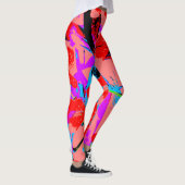 Tropische bloemen Roze Leggings (Rechts)