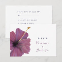 Tropische bloemen RSVP bruiloft